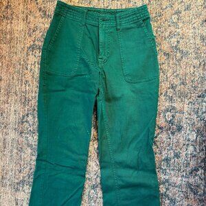 Prana Flare Cropped Pants (Green) Size 0
